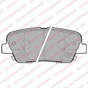 DELPHI LP2202 Комплект гальмівних колодок,