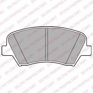 DELPHI LP2293 Комплект гальмівних колодок,