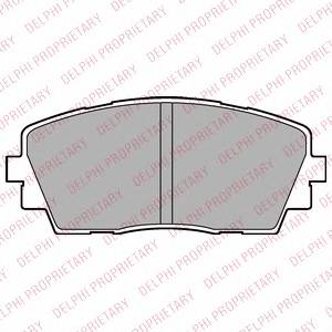 DELPHI LP2296 Комплект гальмівних колодок,