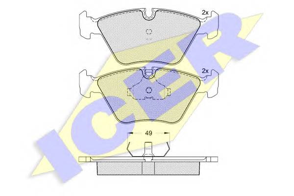 ICER 180773 Комплект тормозных колодок,