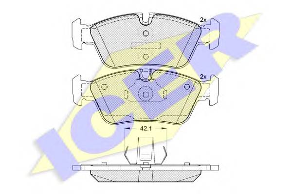 ICER 181295 Комплект тормозных колодок,