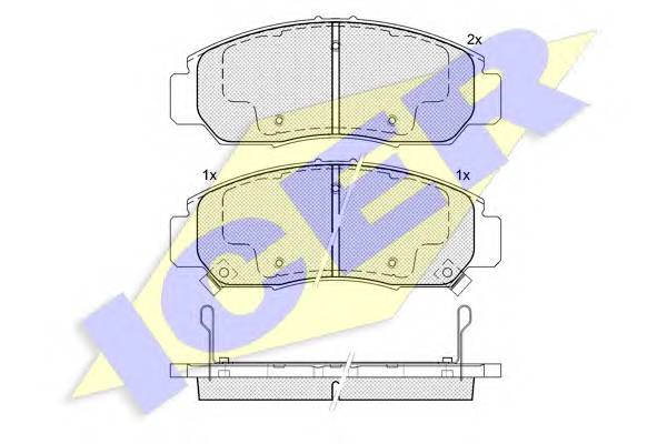 ICER 181543 Комплект тормозных колодок,