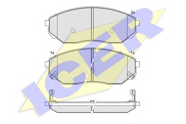 ICER 181606 Комплект тормозных колодок,