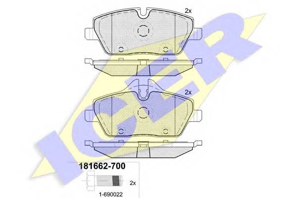 ICER 181662-700 Комплект тормозных колодок,