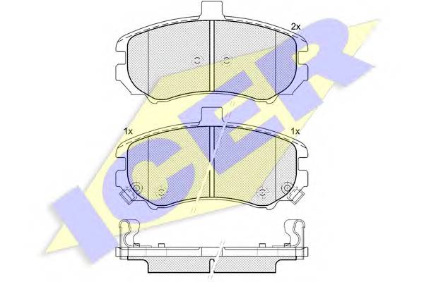 ICER 181666 Комплект тормозных колодок,
