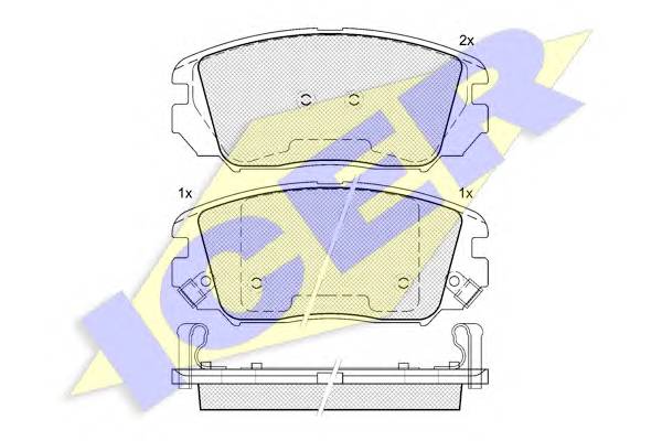 ICER 181745 Комплект тормозных колодок,