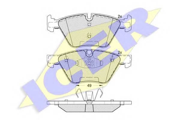 ICER 181795 Комплект тормозных колодок,