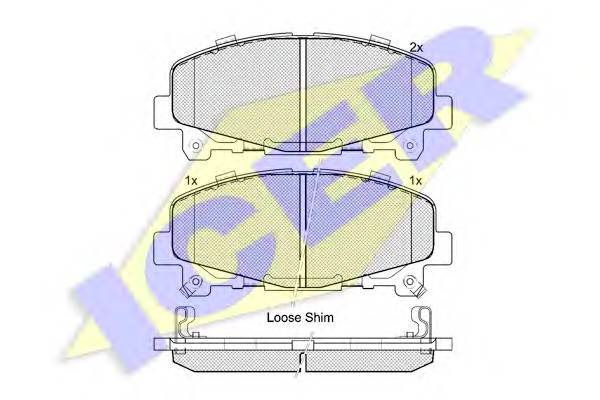 ICER 181894 Комплект тормозных колодок,