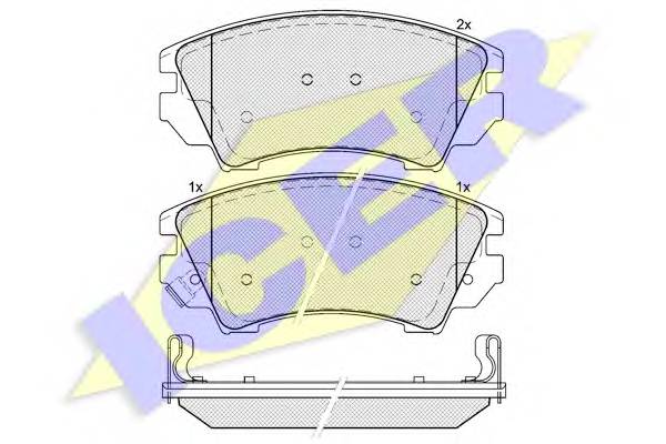 ICER 181913 Комплект тормозных колодок,