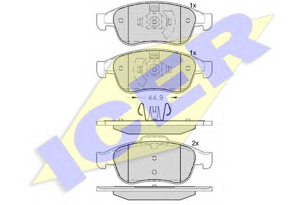 ICER 181915 Комплект тормозных колодок,