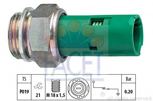 FACET 7.0110 Датчик тиску масла