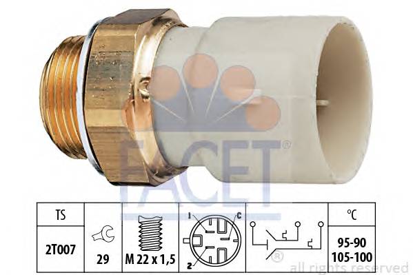 FACET 7.5688 Термовыключатель, вентилятор радиатора