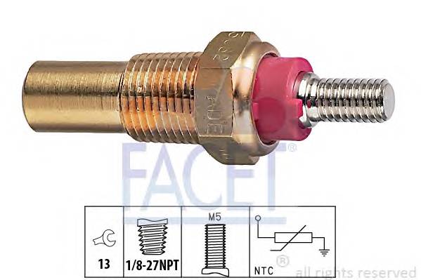 FACET 7.3082 Датчик, температура масла;