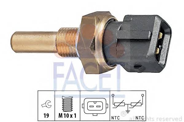 FACET 7.3229 Датчик, температура масла;