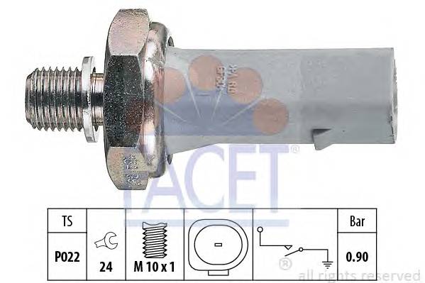 FACET 7.0134 Датчик тиску масла