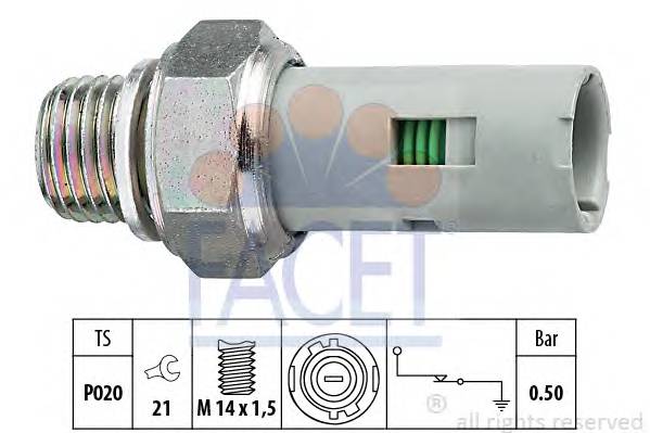 FACET 7.0151 Датчик давления масла