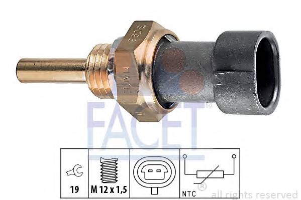 FACET 7.3098 Датчик, температура олії;