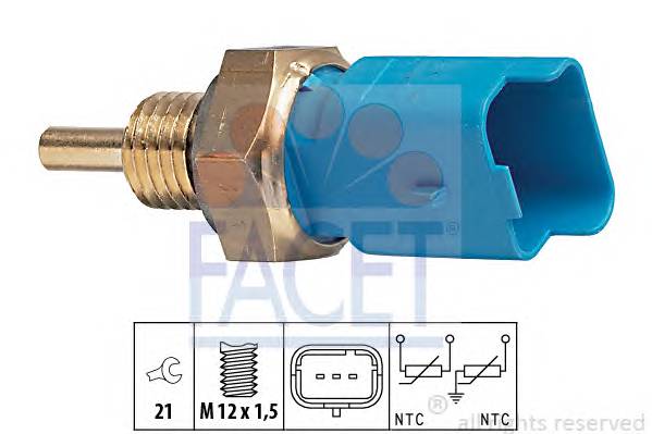 FACET 7.3291 Датчик, температура олії;