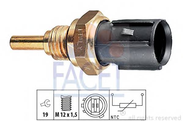 FACET 7.3198 Датчик, температура масла;