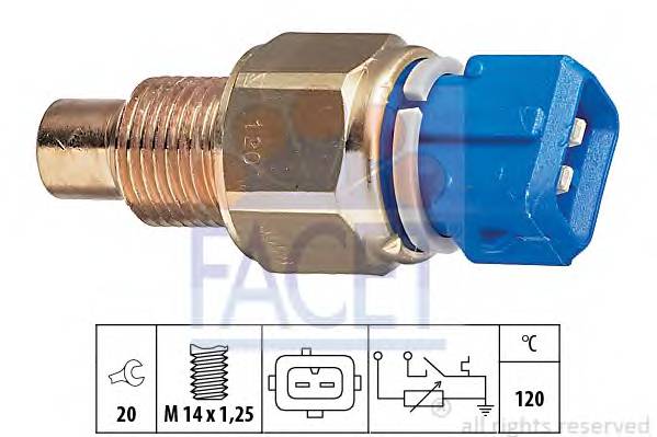 FACET 7.3558 Датчик, температура охлаждающей