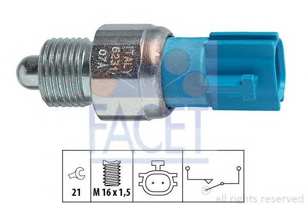 FACET 7.6231 Выключатель, фара заднего