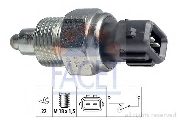 FACET 7.6152 Вимикач, фара заднього