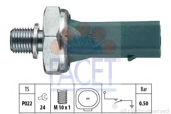 FACET 7.0139 Датчик тиску масла