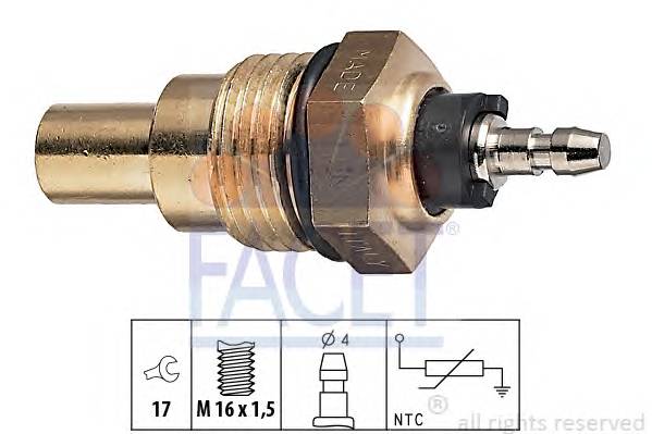 FACET 7.3009 Датчик, температура олії;