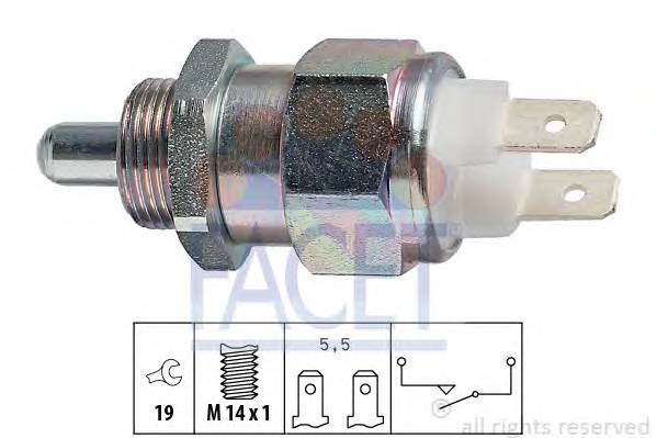 FACET 7.6021 Выключатель, фара заднего