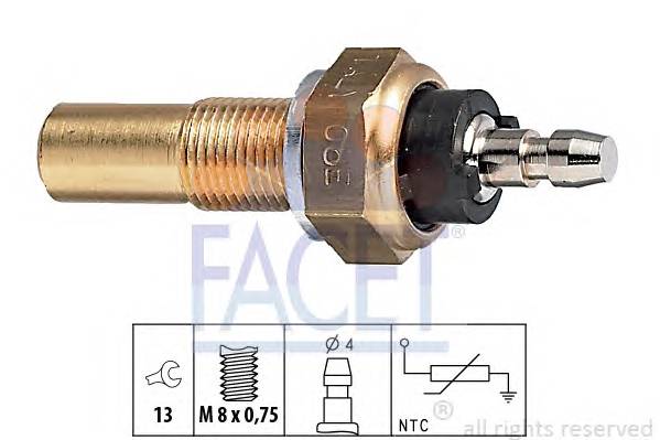 FACET 7.3068 Датчик, температура масла;