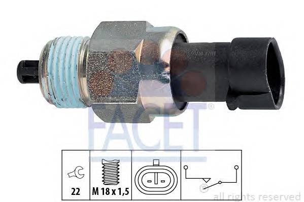 FACET 7.6142 Вимикач, фара заднього