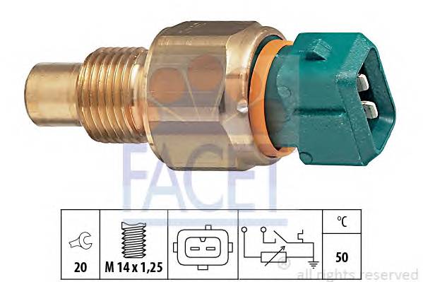 FACET 7.3542 Датчик, температура охолоджувальної