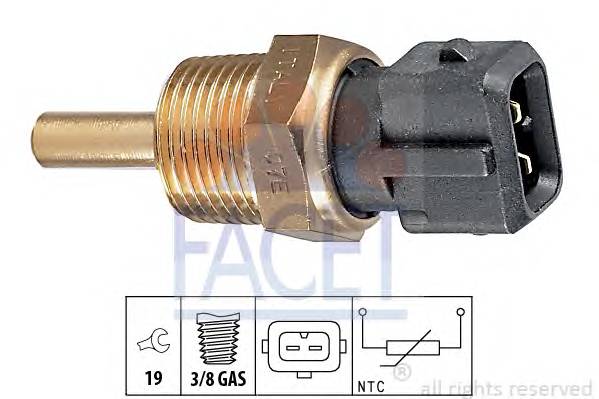 FACET 7.3144 Датчик, температура масла;