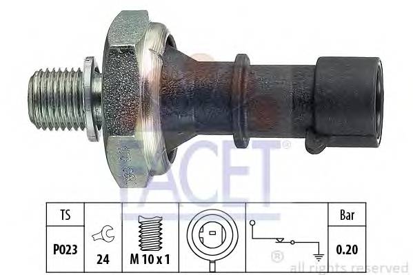 FACET 7.0170 Датчик тиску масла