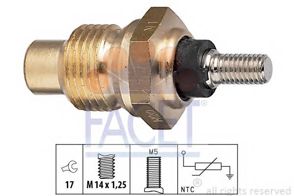 FACET 7.3003 Датчик, температура масла;