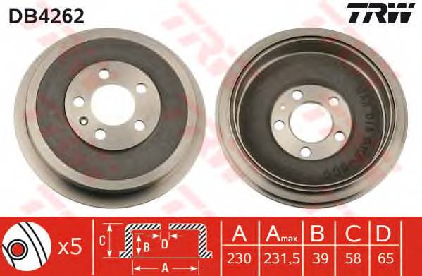 TRW DB4262 Тормозной барабан