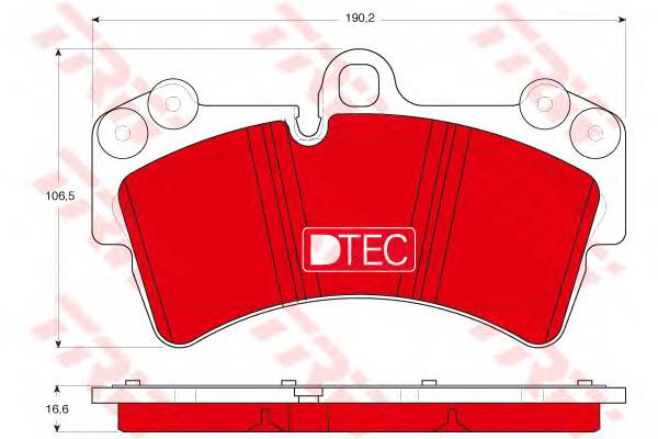 TRW GDB1548DTE Комплект тормозных колодок,