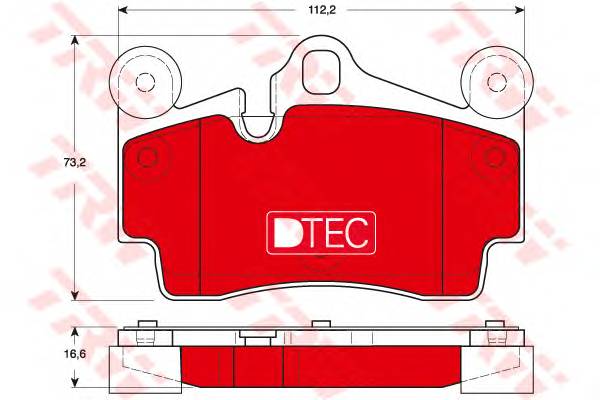 TRW GDB1653DTE Комплект тормозных колодок,