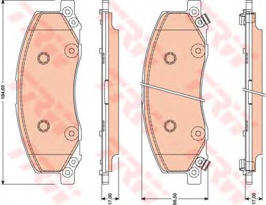 TRW GDB1781 Комплект гальмівних колодок,