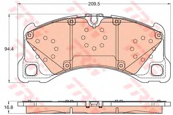 TRW GDB2052 Комплект тормозных колодок,