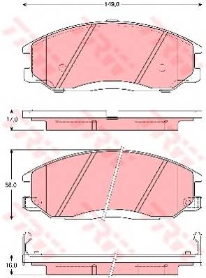 TRW GDB3257 Комплект гальмівних колодок,