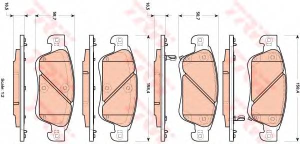 TRW GDB3503 Комплект тормозных колодок,