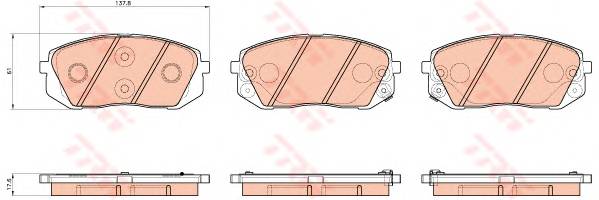 TRW GDB3530 Комплект тормозных колодок,