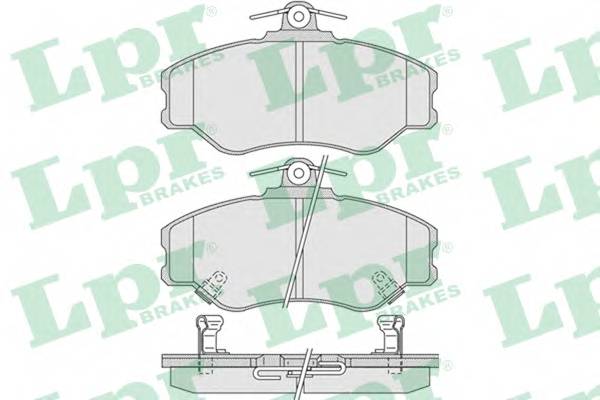 LPR 05P1009 Комплект гальмівних колодок,
