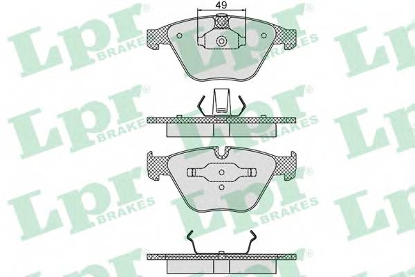 LPR 05P1193 Комплект тормозных колодок,