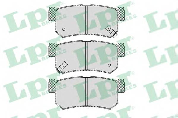 LPR 05P1210 Комплект тормозных колодок,