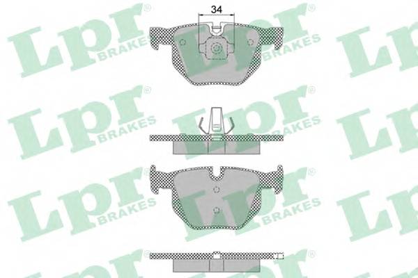 LPR 05P1472 Комплект тормозных колодок,