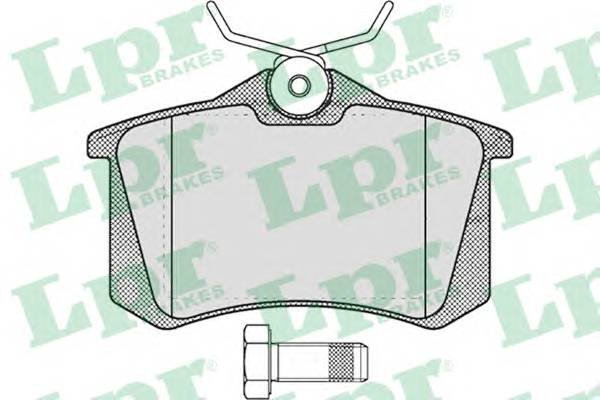 LPR 05P1788 Комплект тормозных колодок,