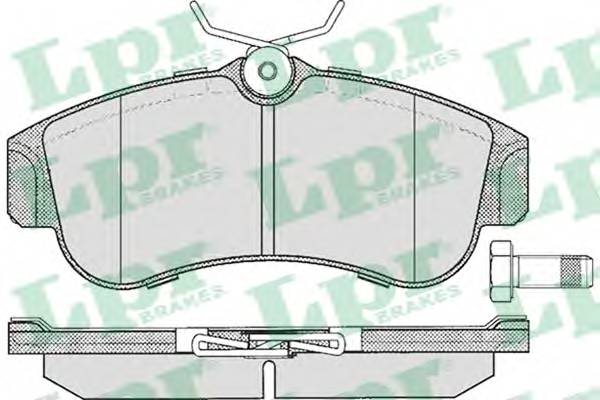 LPR 05P355 Комплект тормозных колодок,