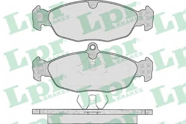 LPR 05P599 Комплект тормозных колодок,